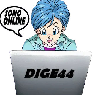 👾 Bulma Dragon Ball SONO ONLINE DIGE44 anime, cartoon, online, laptop, bulma telegram sticker