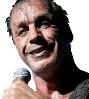 😄 Till Lindemann Rammstein, músico alemán, cantante, metal, industrial, banda whatsapp sticker