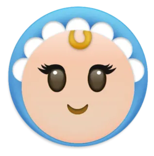 👶 baby, emoji, infant, cute, face, sticker telegram sticker