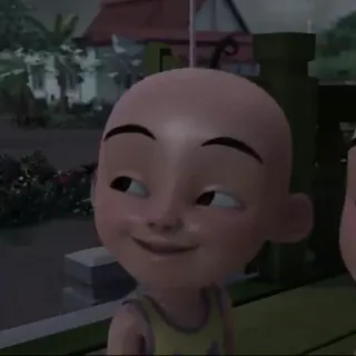 🥵 Upin Upin & Ipin kartun, Upin & Ipin, animasi, karakter, senyum, botak telegram sticker