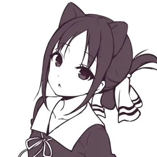 🌈 Anime, Mignon, Fille, Dessin animé, Oreilles de chat, Kawaii telegram sticker