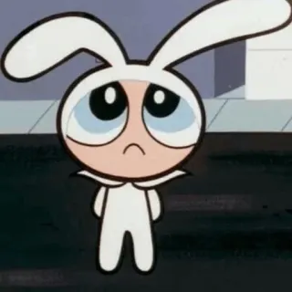 ⚡️ Bubbles Powerpuff Girls desenho animado, coelho, triste, bolhas, As Meninas Superpoderosas telegram sticker
