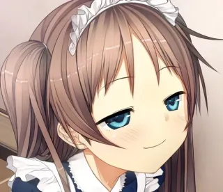 😏 Anime, Serveuse, suffisant, mignon, fille, Manga telegram sticker