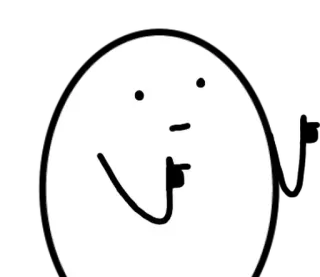 🥚 ovo, desenho animado, simples, rosto, engraçado, desenho telegram sticker