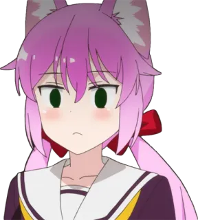 🙁 Anime, Mèo gái, Kawaii, Sticker, Manga, Phim hoạt hình telegram sticker