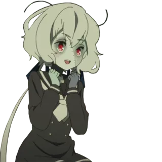 😍 Аниме, Девушка, Зомби, Милый telegram sticker