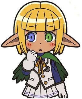 🥺 anime, elf, character, cute, cartoon telegram sticker