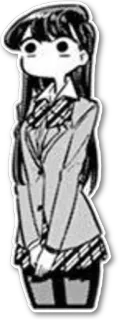 😶 Komi Shouko Komi Can't Communicate Anime, Manga, Estudiante, Komi-san no puede comunicarse, Komi Shouko telegram sticker