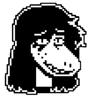 😅 Susie Deltarune monster, deltarune, videogame, pixelart, character telegram sticker