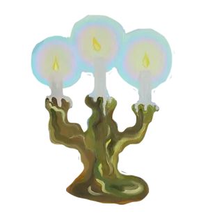 🕯 candles, candelabra, light, flame, decoration, glowing, religious telegram sticker