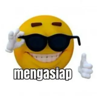 👍 mengasiap Emoji, Óculos de sol, Legal, Joinha, Meme telegram sticker