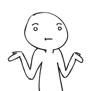 🤷 boneco palito, dar de ombros, pergunta, incerto telegram sticker