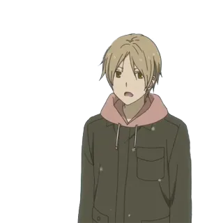 😶 Anime, Garçon, Personnage, Sweat à capuche, Dessin animé telegram sticker