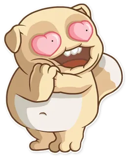 😍 dog, cute, love, hearts, cartoon, animal, sticker telegram sticker