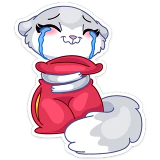 😭 cat, crying, sad, animal, cartoon, sticker, kawaii telegram sticker