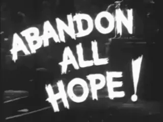 😱 ABANDON ALL HOPE! надежда, отказ, зловещий, предупреждение telegram sticker