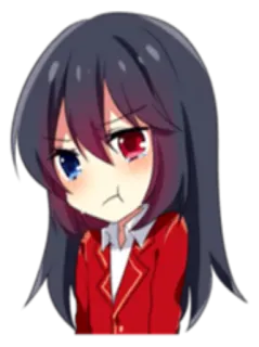 😐 Anime, Buồn, Chibi, Dễ thương, Cô gái, Phim hoạt hình, Manga telegram sticker