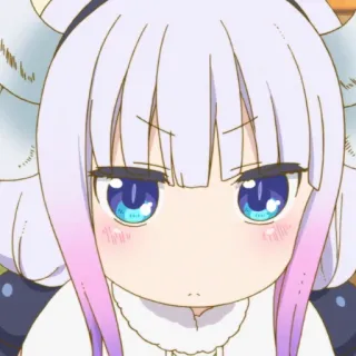🌾 Kanna Kamui Miss Kobayashi's Dragon Maid Anime, Naga, Kawaii, Lucu, Kanna whatsapp sticker