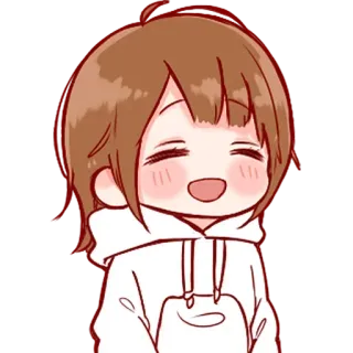 🍬 anime, cartoon, cute, girl, happy, smile telegram sticker
