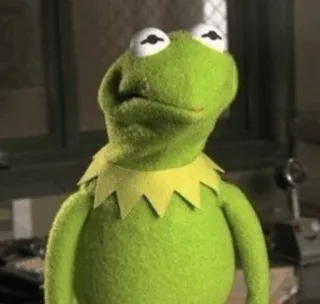 😐 Kermit Kermit the Frog, Muppets, green, frog, puppet, Jim Henson, meme telegram sticker