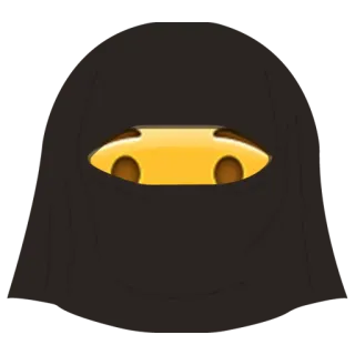 😧 Emoji, Disfarce, Espião, Mascarado, Ninja telegram sticker