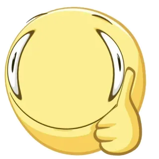 👍 emoji, thumbs up, happy, positive, approval telegram sticker