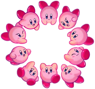 ❤️ Kirby kirby, gra wideo, różowy, słodki, nintendo telegram sticker