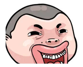 😃 cara, expresión, dibujo animado, emoción, gracioso, meme whatsapp sticker