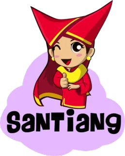 👏 SANTIANG Kartun, Kawaii, Indonesia, Jempol atas, Berkedip telegram sticker