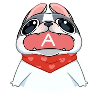 😱 A Hund, Welpe, süß, Cartoon, Tier telegram sticker