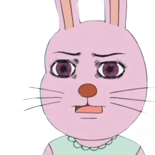 🤨 Animé, Lapin, Lapin, Dessin animé telegram sticker