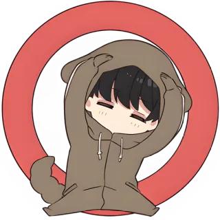 ✅ chibi, anime, słodkie, kawaii, kreskówka, postać whatsapp sticker