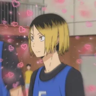 💕 Kenma Kozume Haikyuu!! anime, haikyuu, kenma kozume, hearts telegram sticker