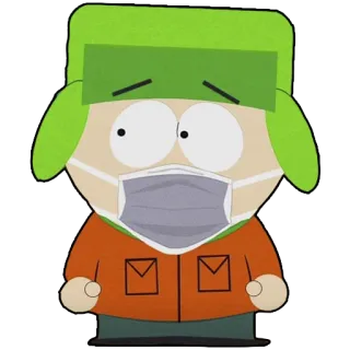 🤧 Kyle Broflovski South Park アニメ, キャラクター, マスク, テレビ telegram sticker
