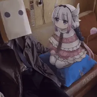 🥺 Kanna Kamui Miss Kobayashi's Dragon Maid MS INSANITY anime, kanna, dragon, cartoon, funny whatsapp sticker