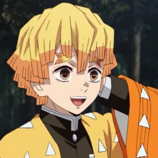💛 Zenitsu Agatsuma Demon Slayer anime, demon slayer, zenitsu, agatsuma, character, manga whatsapp sticker