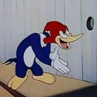 😈 Woody Woodpecker cartoon, woody woodpecker, animation, bird telegram sticker