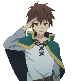 👍 Kazuma Satou KonoSuba Аниме, Манга, Казума, KonoSuba, Исекай, Персонаж, Фэнтези, Сатира telegram sticker