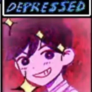 😎 DEPRESSED ซึมเศร้า, อนิเมะ, เศร้า, อารมณ์, มังงะ telegram sticker