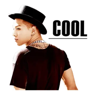 ✌️ COOL fico, elegante, persona, cappello, tatuaggio whatsapp sticker