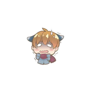 😱 Chibi, Kawaii, Anime, Verängstigt, Süß, Kunst, Fanart whatsapp sticker