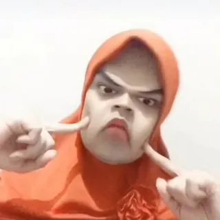 ✨ phụ nữ, selfie, khăn quàng cổ, màu cam, hài hước, khuôn mặt, biểu cảm, tạo dáng telegram sticker