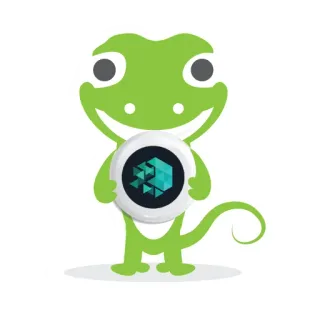 💻 lagarto, gecko, desenho animado, animal, verde, fofo, réptil whatsapp sticker
