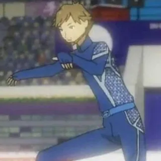 🥠 anime, figure skating, ice skating, sports, animation telegram sticker