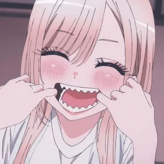 😆 anime, cute, girl, smile, fun telegram sticker