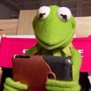 🤳 Kermit Kermit la rana, Muppet, Marioneta, Meme, Meme de internet telegram sticker