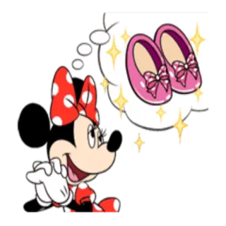 👠 Minnie Mouse cartoon, Minnie Mouse, Disney, shoes, dream, cute whatsapp sticker