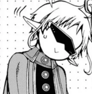 😎 Anime, Manga, Charakter, Elf, Stilisiert, Cartoon telegram sticker