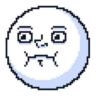 😗 pixel art, expression, emoji, face, meme telegram sticker