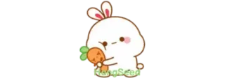 🍼 coelho, cenoura, fofo, animal telegram sticker